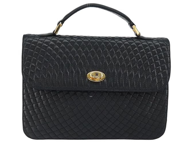 BALLY Borsa a Spalla a Catena Pelle 2in1 Nero Oro Auth 152729 D'oro - vista 2