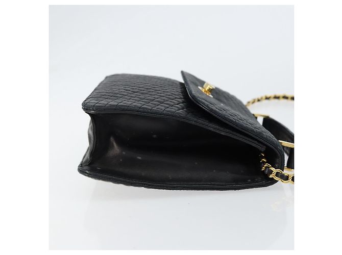 BALLY Borsa a Spalla a Catena Pelle 2in1 Nero Oro Auth 152729 D'oro - vista 4