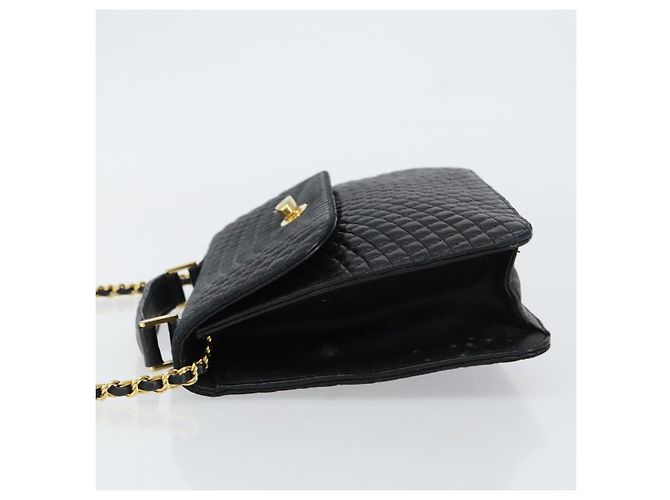 BALLY Borsa a Spalla a Catena Pelle 2in1 Nero Oro Auth 152729 D'oro - vista 5