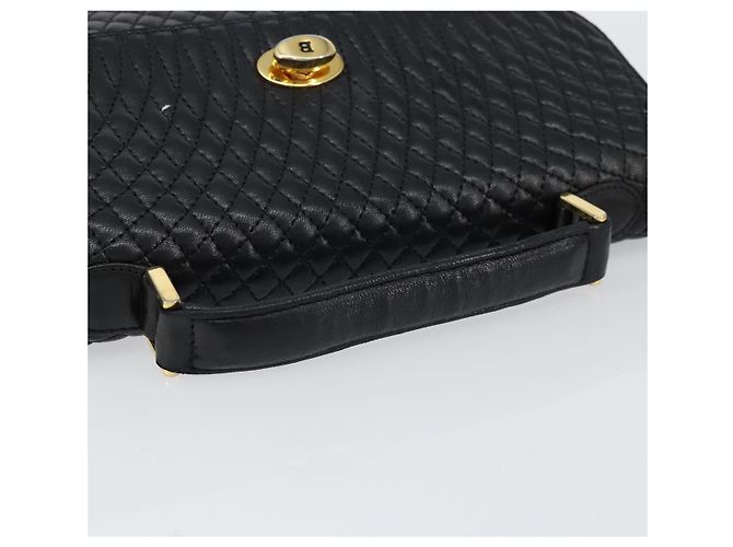 BALLY Borsa a Spalla a Catena Pelle 2in1 Nero Oro Auth 152729 D'oro - vista 7
