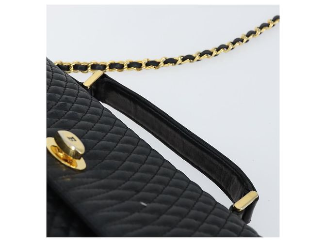 BALLY Borsa a Spalla a Catena Pelle 2in1 Nero Oro Auth 152729 D'oro - vista 8