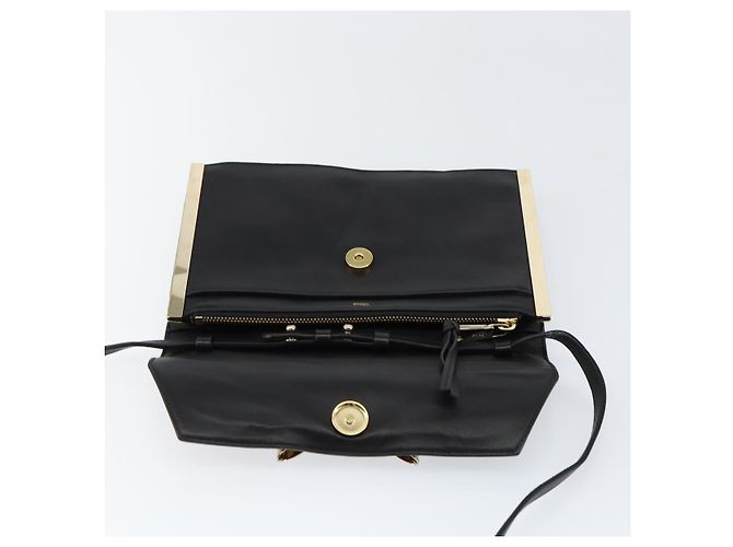 Chloé Borsa a Spalla Chloe in Pelle Nera e Oro Auth ep11990 Nero D'oro - vista 15