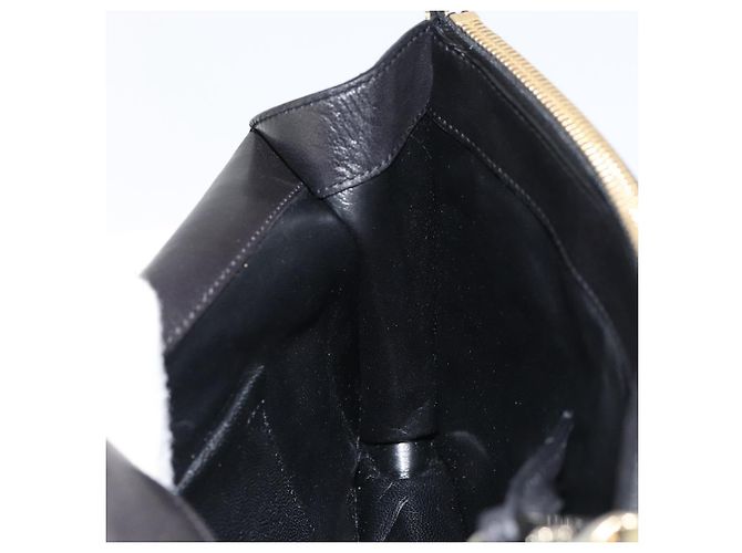 Chloé Borsa a Spalla Chloe in Pelle Nera e Oro Auth ep11990 Nero D'oro - vista 18