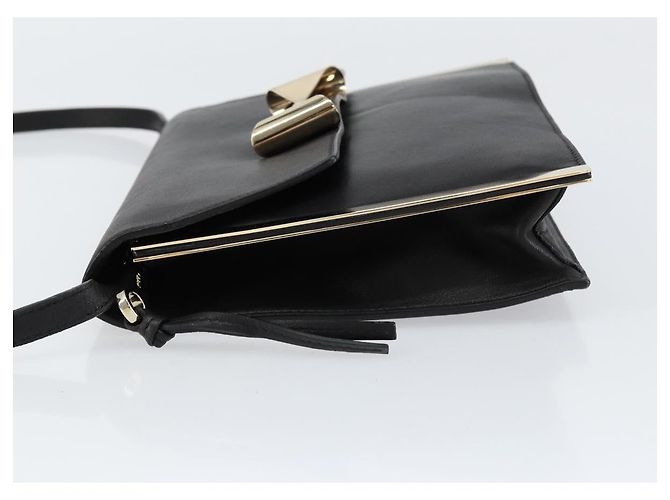 Chloé Borsa a Spalla Chloe in Pelle Nera e Oro Auth ep11990 Nero D'oro - vista 5