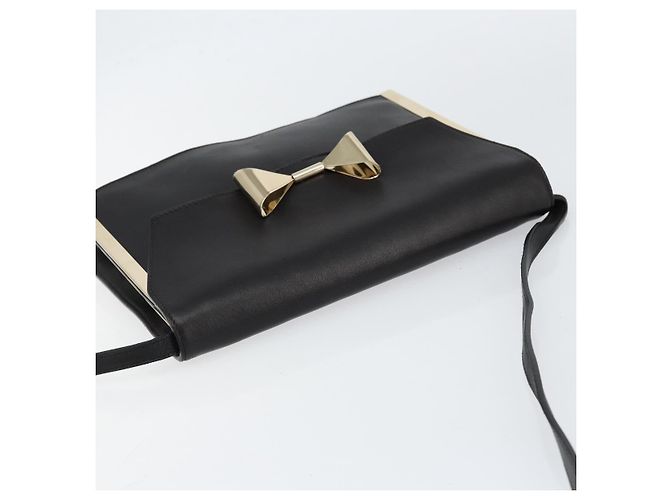 Chloé Borsa a Spalla Chloe in Pelle Nera e Oro Auth ep11990 Nero D'oro - vista 6