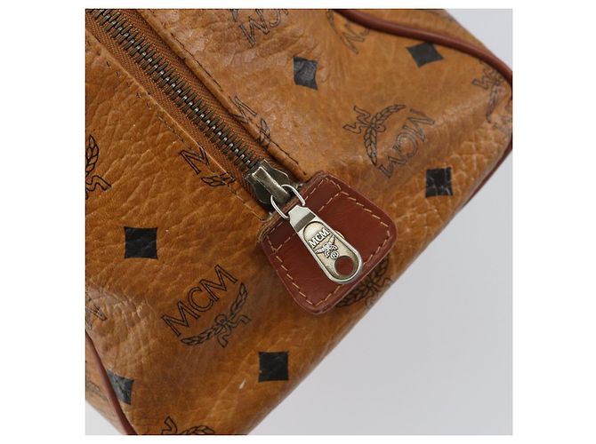 Borsa MCM Logogram Vicetos in pelle PVC marrone e oro Auth BA8640 D'oro - vista 18