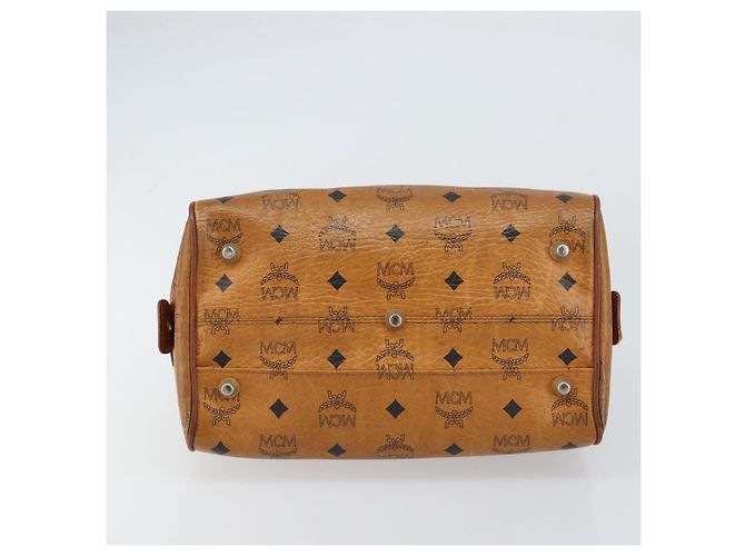 Borsa MCM Logogram Vicetos in pelle PVC marrone e oro Auth BA8640 D'oro - vista 5