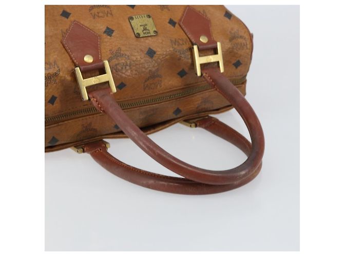 Borsa MCM Logogram Vicetos in pelle PVC marrone e oro Auth BA8640 D'oro - vista 7