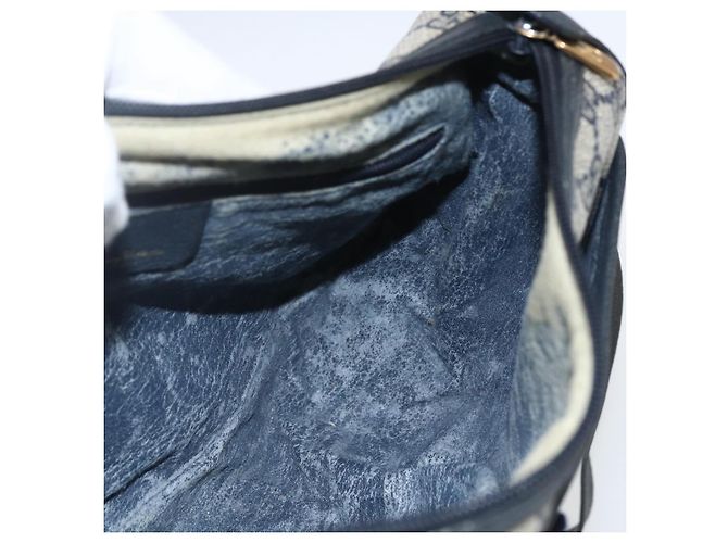 Borsa a Spalla Gucci GG Supreme Sherry Line PVC Blu Navy Oro 89 02 077 Auth 155728 - vista 18