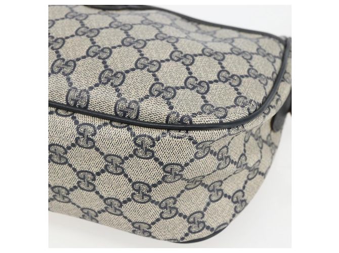 Borsa a Spalla Gucci GG Supreme Sherry Line PVC Blu Navy Oro 89 02 077 Auth 155728 - vista 9