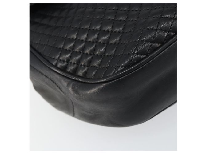 BALLY Borsa a Spalla a Catena Pelle Nera Oro Auth 157106 Nero D'oro - vista 14