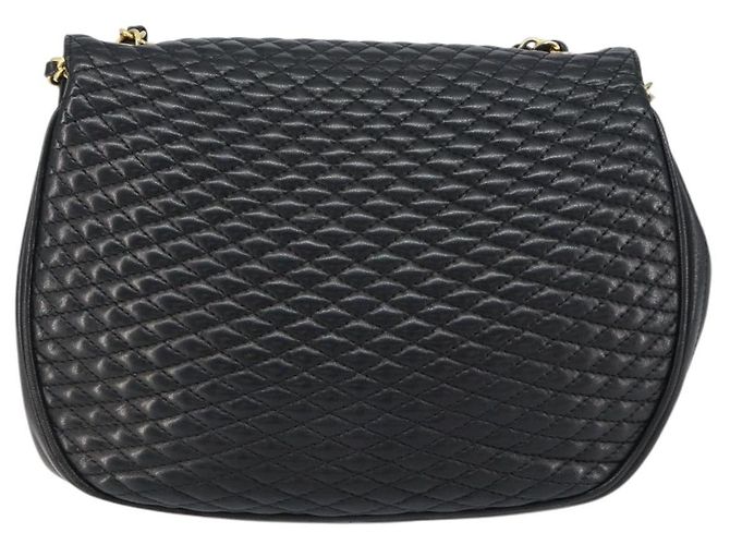 BALLY Borsa a Spalla a Catena Pelle Nera Oro Auth 157106 Nero D'oro - vista 2