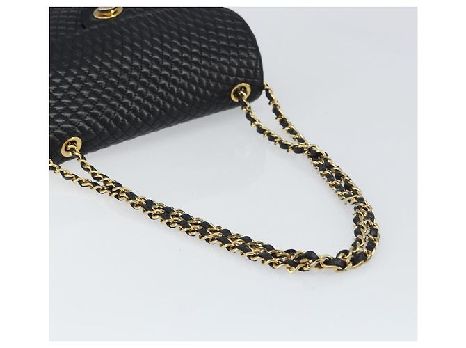 BALLY Borsa a Spalla a Catena Pelle Nera Oro Auth 157106 Nero D'oro - vista 7