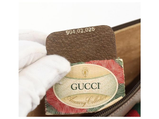Borsa Sherry Line GG Supreme Web di GUCCI in PVC beige e oro 904 02 026 Auth 156988 D'oro - vista 12