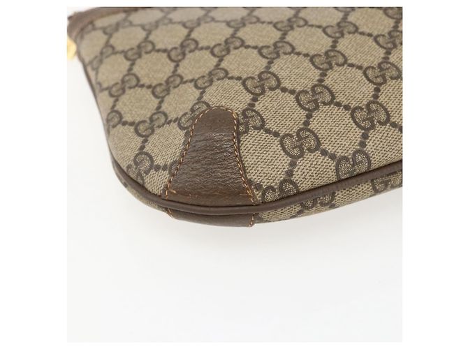 Borsa Sherry Line GG Supreme Web di GUCCI in PVC beige e oro 904 02 026 Auth 156988 D'oro - vista 14