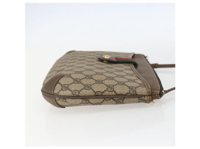 Borsa Sherry Line GG Supreme Web di GUCCI in PVC beige e oro 904 02 026 Auth 156988 D'oro - vista 4
