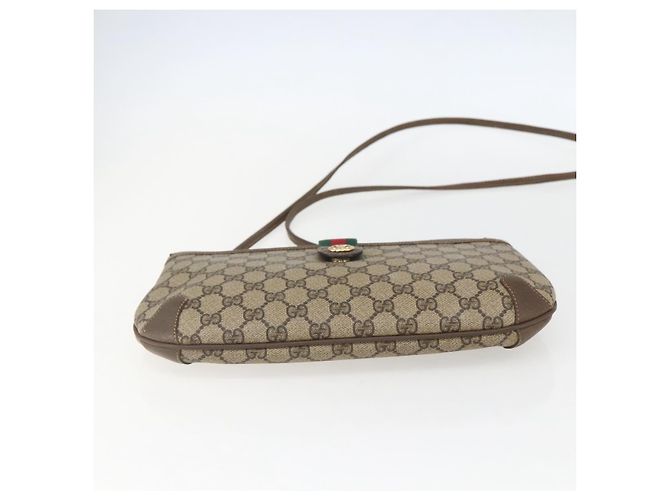 Borsa Sherry Line GG Supreme Web di GUCCI in PVC beige e oro 904 02 026 Auth 156988 D'oro - vista 5
