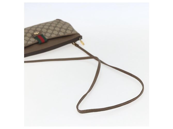 Borsa Sherry Line GG Supreme Web di GUCCI in PVC beige e oro 904 02 026 Auth 156988 D'oro - vista 7