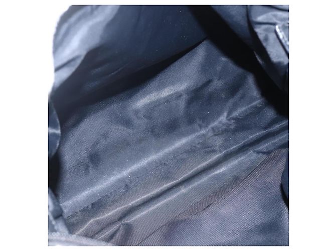 Bolso de Hombro de Lona Trotter Christian Dior Negro Plata Auth ti3506 - vista 11