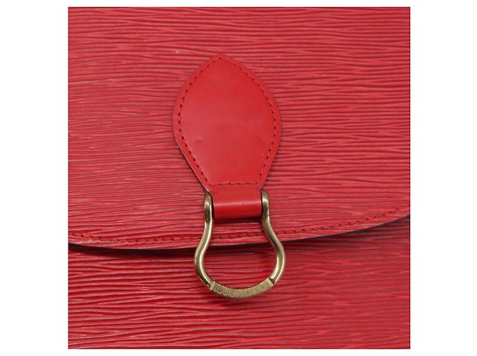 LOUIS VUITTON Borsa a Spalla Epi Saint Cloud GM Rossa M52197 LV Auth ka688 Rosso - vista 19