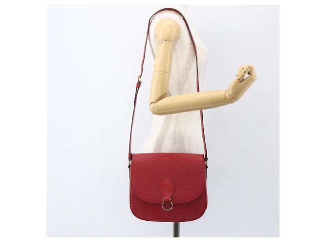 LOUIS VUITTON Borsa a Spalla Epi Saint Cloud GM Rossa M52197 LV Auth ka688 Rosso - vista 26