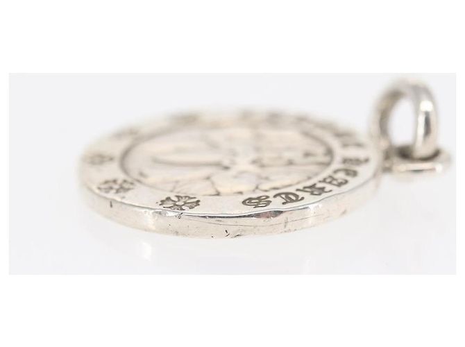 Pendente Chrome Hearts Angel Medal Charm V2 in Argento Ag925 Auth 156690M - vista 4