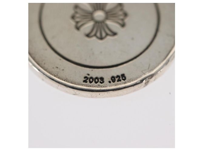 Pendente Chrome Hearts Angel Medal Charm V2 in Argento Ag925 Auth 156690M - vista 8