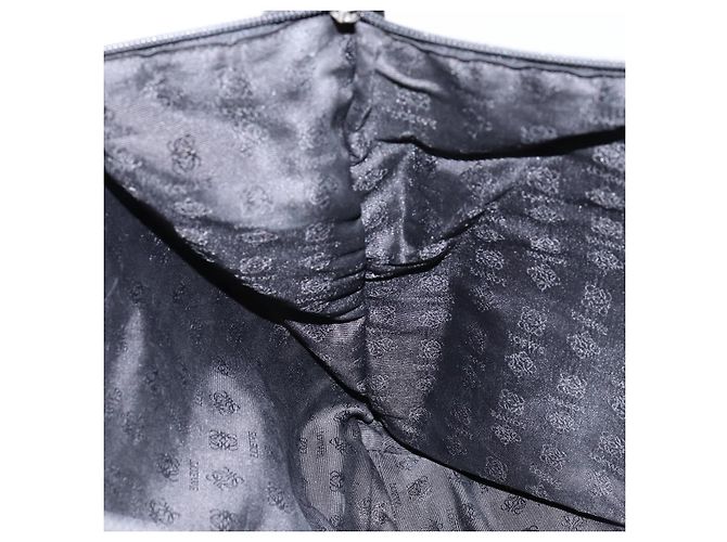 Borsa Tote LOEWE in nylon e pelle nera argento autentica bs31205 Nero - vista 17