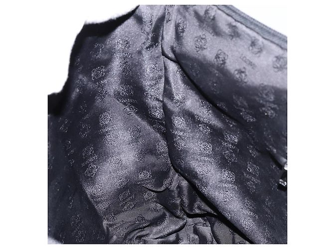 Borsa Tote LOEWE in nylon e pelle nera argento autentica bs31205 Nero - vista 18
