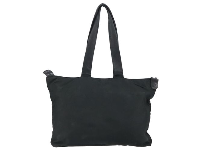 Borsa Tote LOEWE in nylon e pelle nera argento autentica bs31205 Nero - vista 2