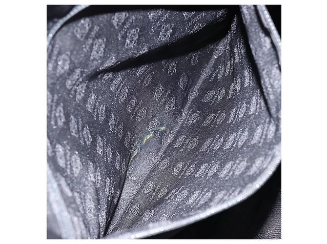 Borsa Tote LOEWE in nylon e pelle nera argento autentica bs31205 Nero - vista 20