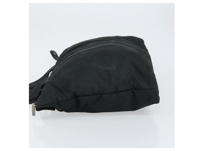 Borsa Tote LOEWE in nylon e pelle nera argento autentica bs31205 Nero - vista 4