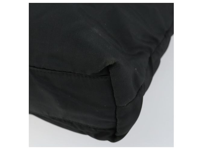 Borsa Tote LOEWE in nylon e pelle nera argento autentica bs31205 Nero - vista 9