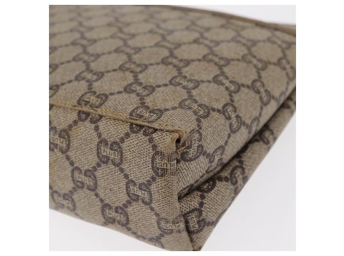GUCCI GG Plus Supreme Clutch Bag PVC Beige Oro Auth bs31127 D'oro - vista 16