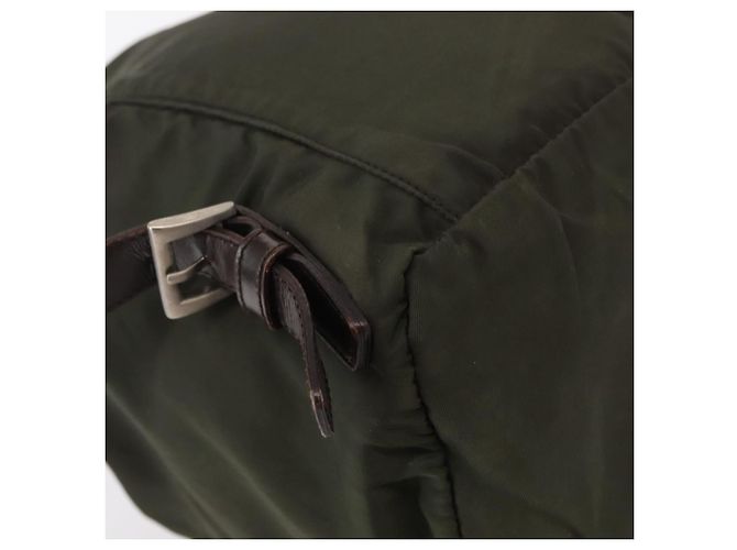 Mochila PRADA de nylon caqui plata auténtica bs31148 - vista 18