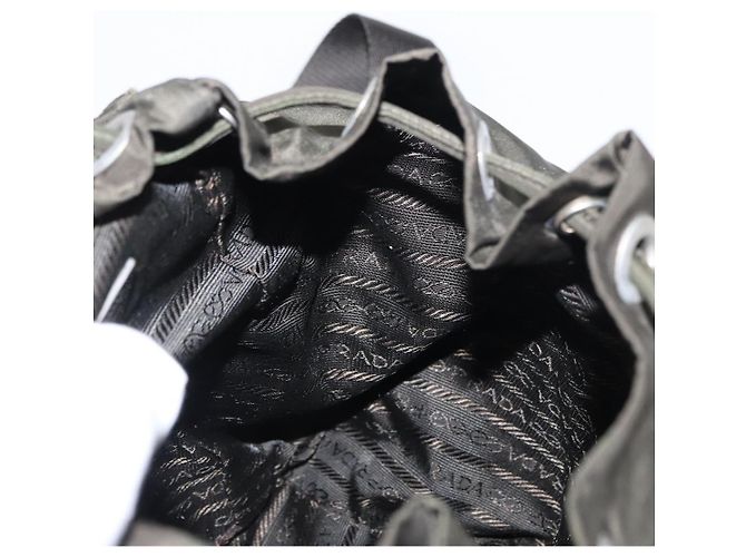 Mochila PRADA de nylon caqui plata auténtica bs31148 - vista 24