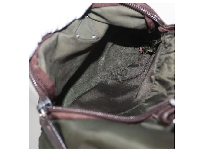 Mochila PRADA de nylon caqui plata auténtica bs31148 - vista 26