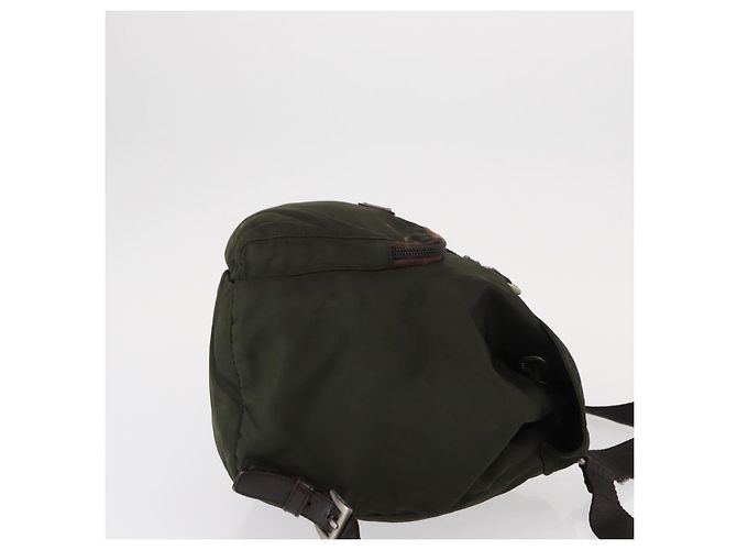 Mochila PRADA de nylon caqui plata auténtica bs31148 - vista 3