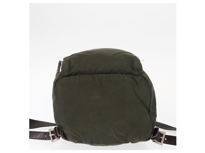 Mochila PRADA de nylon caqui plata auténtica bs31148 - vista 5