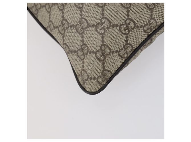 Borsa a spalla GG Supreme in PVC beige e argento di GUCCI 141626 Auth 151979 - vista 16