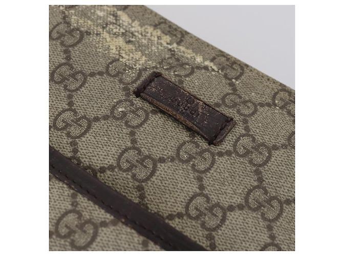 Borsa a spalla GG Supreme in PVC beige e argento di GUCCI 141626 Auth 151979 - vista 17