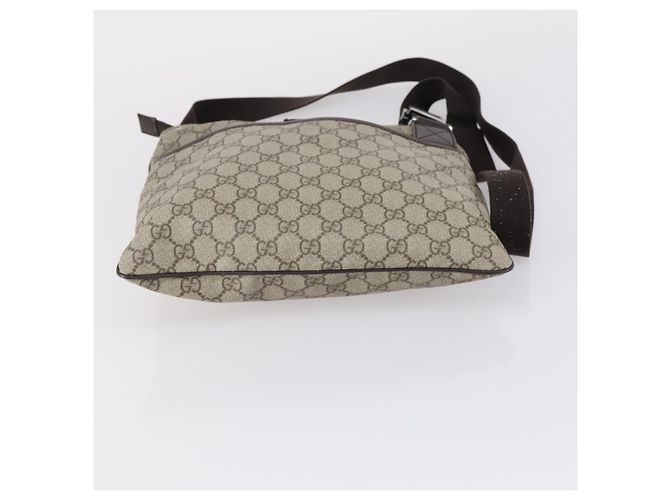 Borsa a spalla GG Supreme in PVC beige e argento di GUCCI 141626 Auth 151979 - vista 5