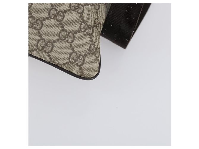 Borsa a spalla GG Supreme in PVC beige e argento di GUCCI 141626 Auth 151979 - vista 9