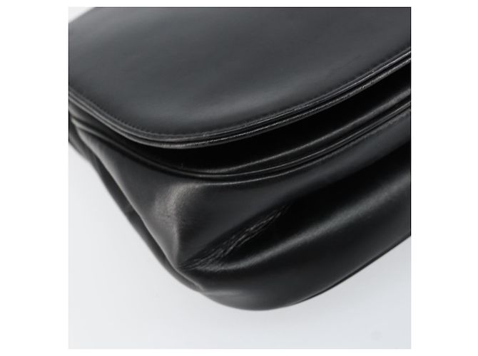 Borsa a spalla a catena Christian Dior in pelle nera e oro Auth ep12110 Nero D'oro - vista 14