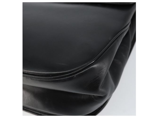 Borsa a spalla a catena Christian Dior in pelle nera e oro Auth ep12110 Nero D'oro - vista 15