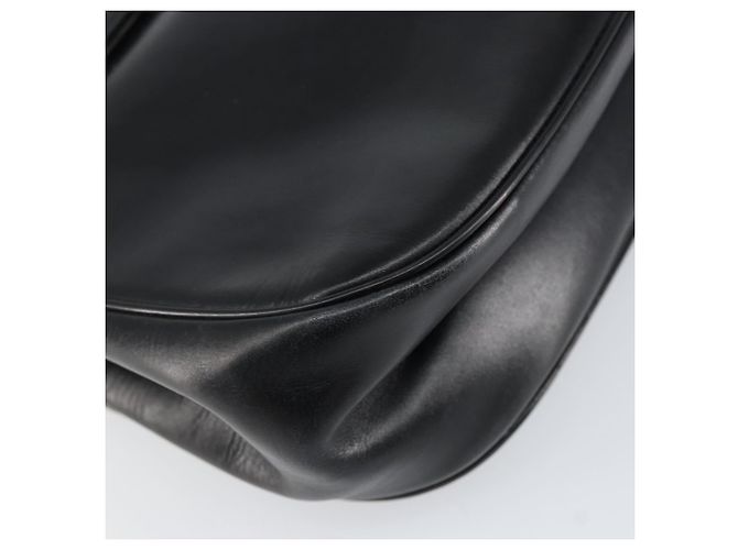 Borsa a spalla a catena Christian Dior in pelle nera e oro Auth ep12110 Nero D'oro - vista 16