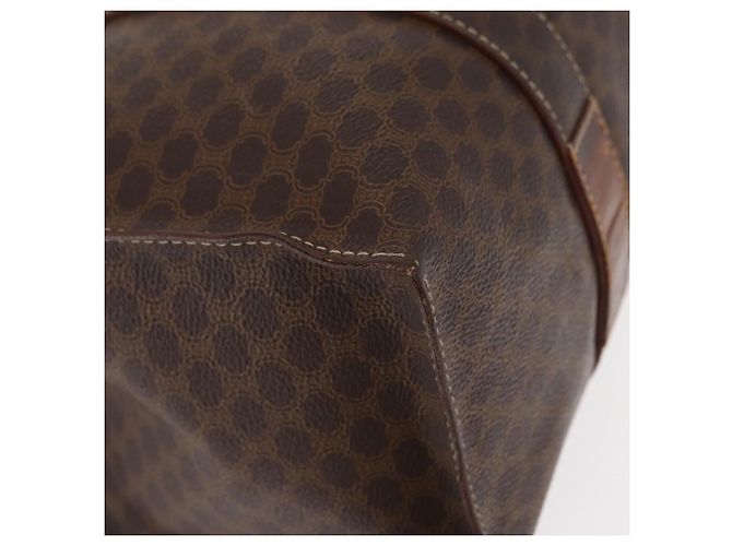 Céline Borsa a spalla in tela Macadam CELINE in pelle PVC marrone e oro Auth ka257 D'oro - vista 15