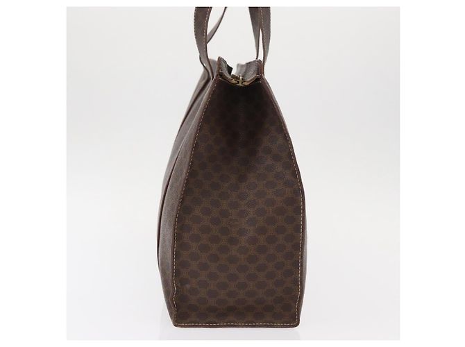 Céline Borsa a spalla in tela Macadam CELINE in pelle PVC marrone e oro Auth ka257 D'oro - vista 4