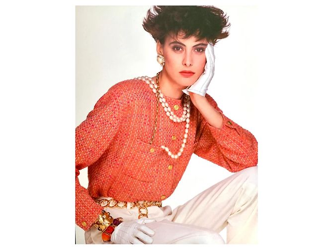 Cinto de Corrente com Pérolas Chanel 1986 T70 a 85 Cinto Maxi de Corrente com Pérolas 28 a 34 em Dourado - vista 6