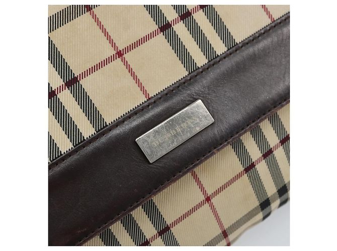 Burberry Borsa a spalla Nova Check in nylon beige e argento Auth ka314 - Ansicht 17
